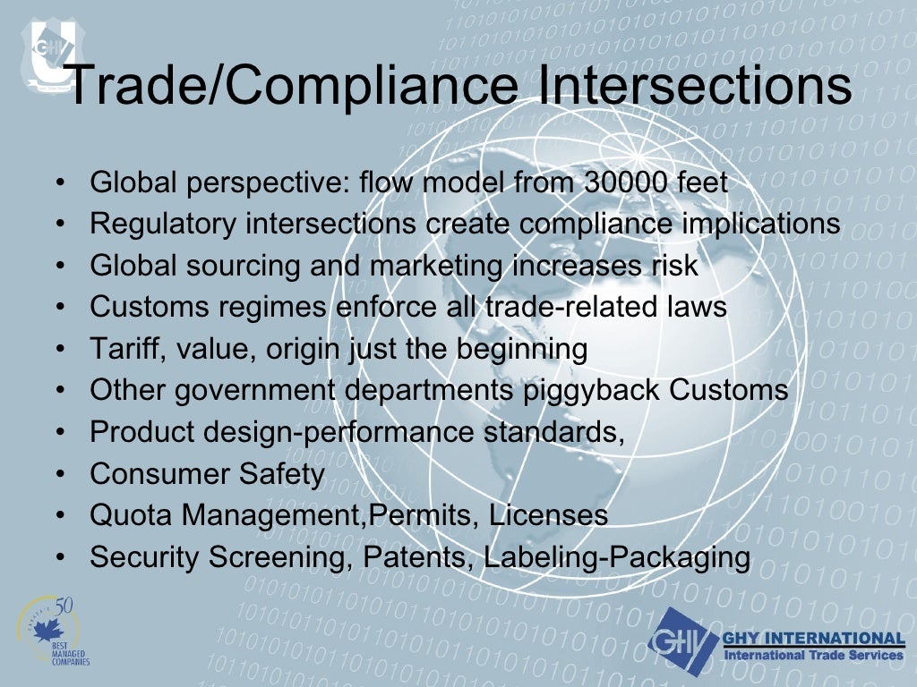Integrated Trade Compliance Strategy Presentation October 2010
