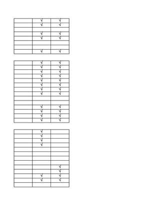 √   √
√   √

√   √
√   √


√   √


√   √
√   √
√   √
√   √
√   √
√   √
√   √
√   √


√   √
√   √
√   √
√   √


√
√
√
√




    √
    √
√   √
√   √
 