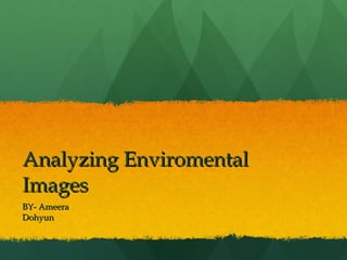 Analyzing Enviromental Images  BY- Ameera Dohyun 