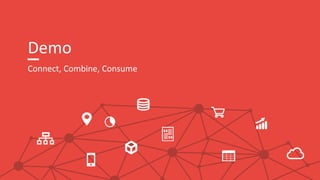 Demo
Connect, Combine, Consume
 