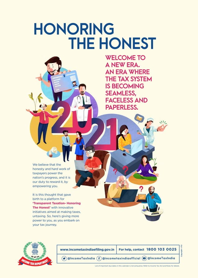 Tax Calender 2021 (ITD) NOTES PDF