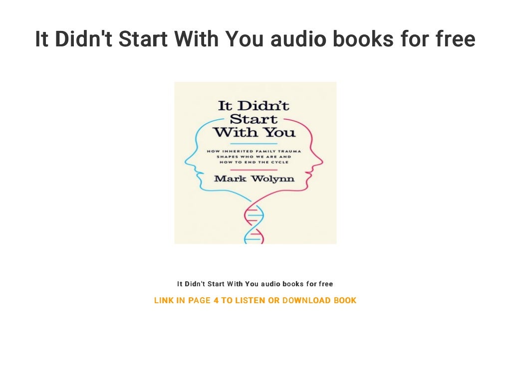 it didnt start with you book it didnt start with you book