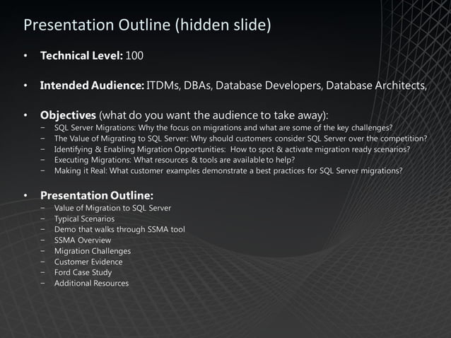 Microsoft SQL Server - SQL Server Migrations Presentation | PPT