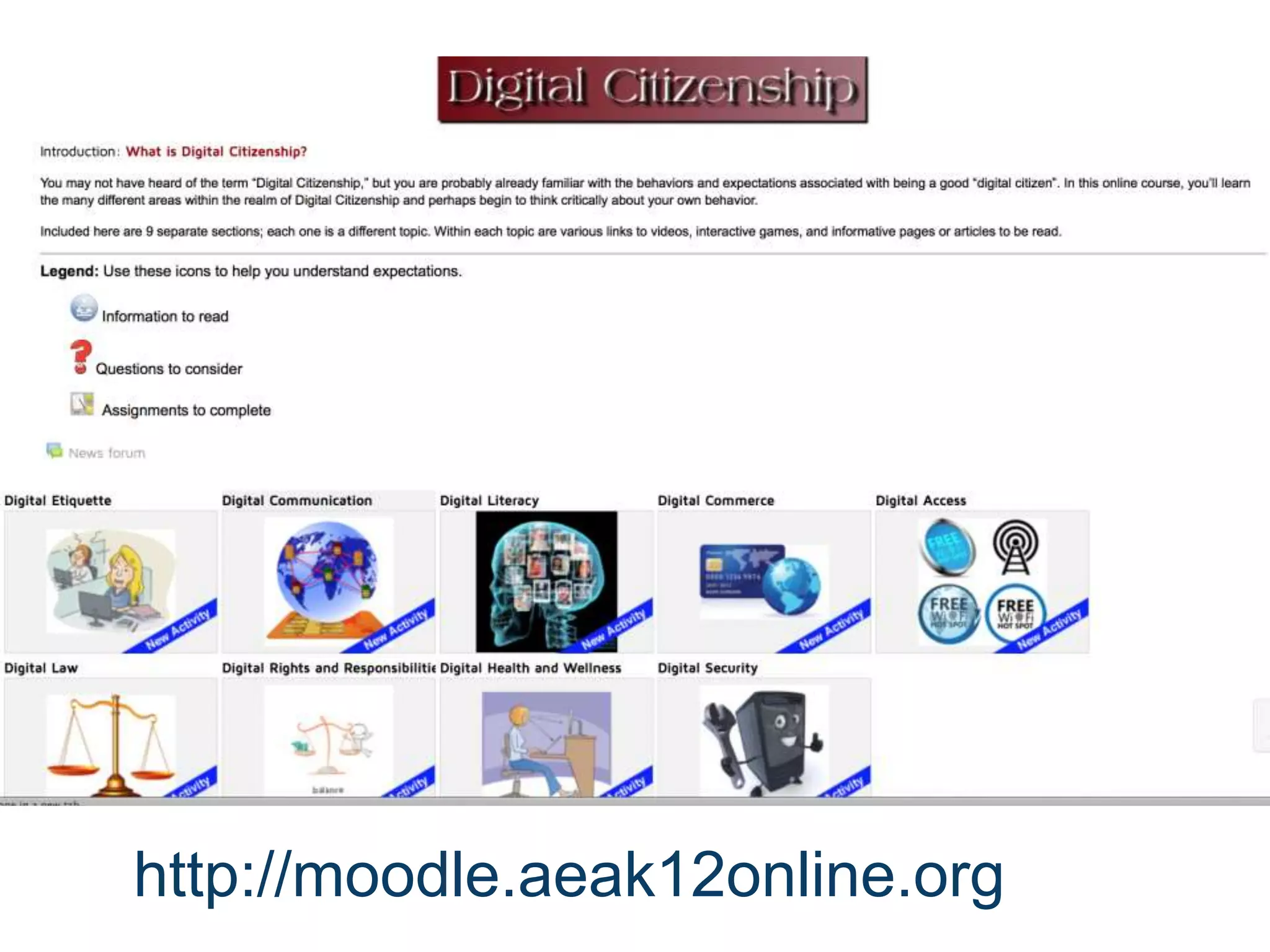 http://moodle.aeak12online.org 
 