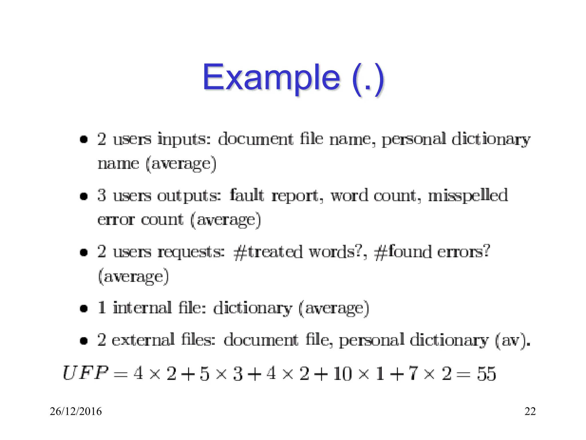 26/12/2016 22
Example (.)
 