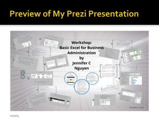Workshop: Basic Business Excel Training Presentation | PPTX