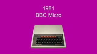 1981
BBC Micro
 