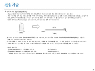 20
암호
 RSA 전자서명 (Signature) 및 검증 (Verify)
. 수신 측은 발신 측에 보내준 Public Key 를 사전에 지니고 있다
. Hash (지문) 이란 압축되어 표현되는 data 이다
. 서명은 인감도장 이고, Verify 가 인감을 증명하는 것이다
 RSA Data Encryption and Decryption
. 발신 측 은 사전에 수신 측 으로 부터 Public Key (인증서 에 포함) 를 획득한다
. HTTPS 에서 이 방법을 사용한다 (서버 가 수신 측 이며, Client 가 발신 측 이다)
Private KeyHashData
Hash Code Signature
Data
Signature
Public Key
Hash Code
Verify
발신 측 수신 측
Hash
Data Encipher
Enciphered
Data
Public Key발신 측 수신 측
Decipher
Data
Private Key
 