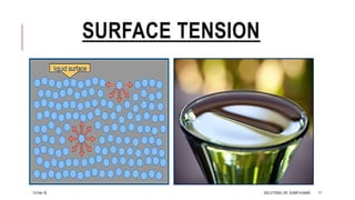 SURFACE TENSION
13-Feb-18 SOLUTIONS- DR. SUBIR KUMAR 17
 