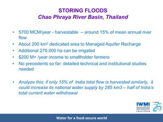 CCAFS Science Meeting Item 05 Vladimir Smakhtin - Water storage