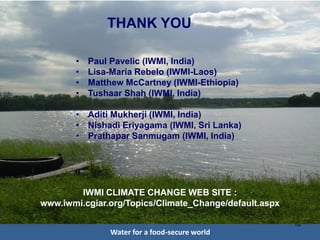 CCAFS Science Meeting Item 05 Vladimir Smakhtin - Water storage