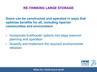 CCAFS Science Meeting Item 05 Vladimir Smakhtin - Water storage