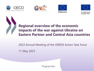 OECD Eurasia Competitiveness
Programme
1
Regional overview of the economic
impacts of the war against Ukraine on
Eastern Partner and Central Asia countries
2023 Annual Meeting of the GREEN Action Task Force
11 May 2023
Co-funded by the
European Union
 