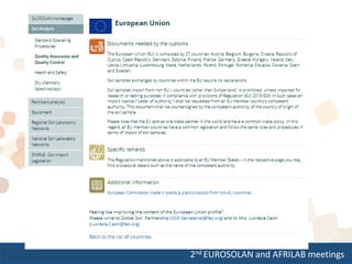 2nd EUROSOLAN and AFRILAB meetings
 