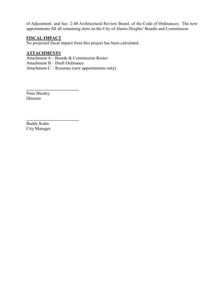 Item # 10 - Boards & Commossion Appointments | PDF