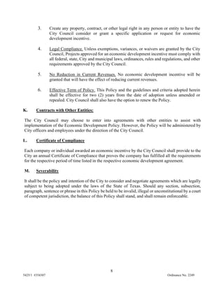 Item # 12 - Establishment Economic Dev. Policy | PDF