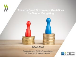 Towards Good Governance Guidelines
for Gender Budgeting
Scherie Nicol
Budgeting and Public Expenditures
19 June 2018, Vienna, Austria
 