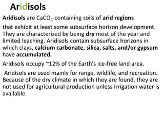 Ultisols
Ultisols are „old” strongly weathered, leached and acid
forest soils with relatively low native fertility. Intens...