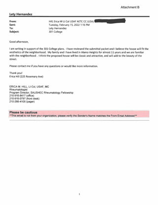 Attachment B
OUTSIDE 200FT RADIUS
 