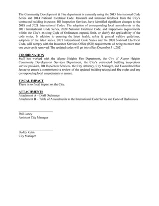 Fire Code Adoption Item # 5 & 6 - ICC code adoption | PDF