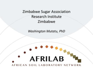 Zimbabwe Sugar Association
Research Institute
Zimbabwe
Washington Mutatu, PhD
 