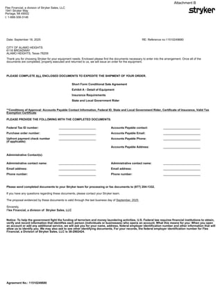 Example Stryker Esr Item # 7 - EMS Capital Replacement Stryker | PDF