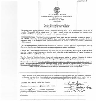 Attachment B
1 of 2 - see
written
statement
 