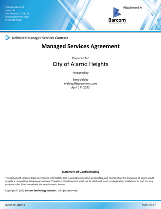 Item # 8 - Contract for Network Management Services