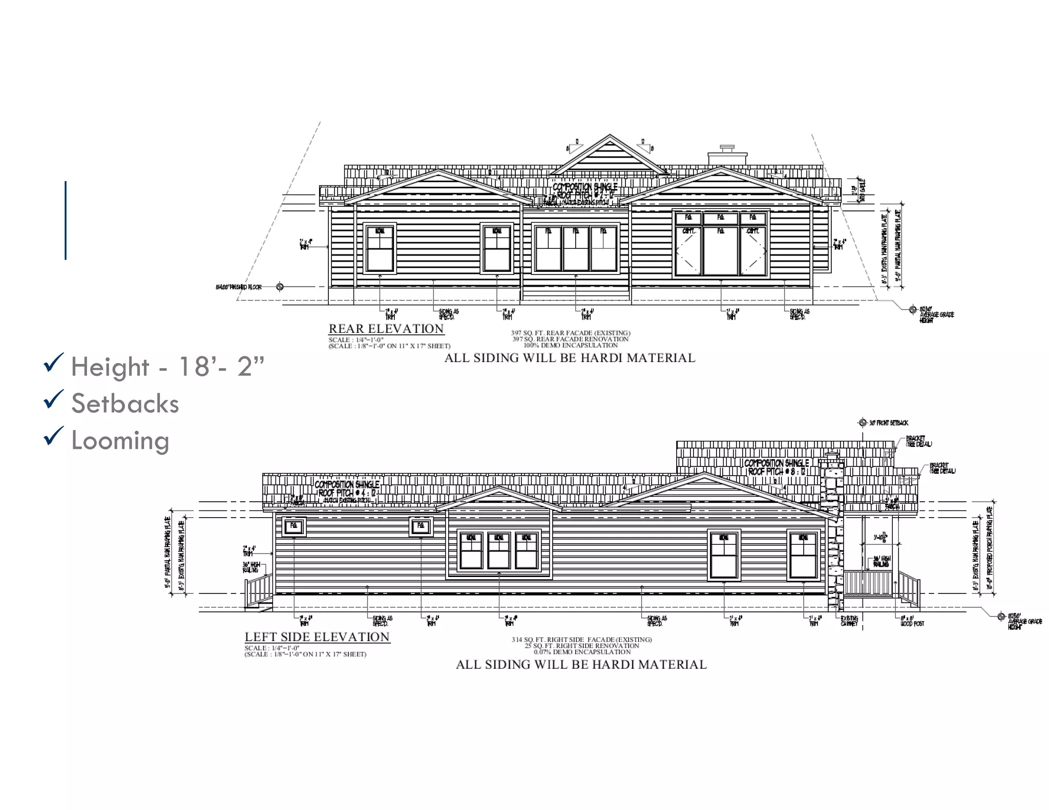  Height - 18’- 2”
Setbacks
Looming
