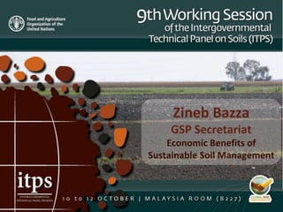 Zineb Bazza
GSP Secretariat
Economic Benefits of
Sustainable Soil Management
 