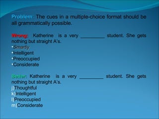 Preoccupied Student Item Analysis | PPT