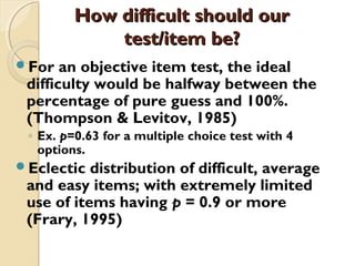 Item analysis | PPT