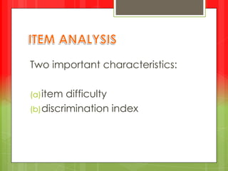 Item Analysis and Validation | PPTX