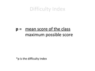 Item and Distracter Analysis | PPT