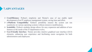 IT EMPLOYEE MANAGEMENT SYSTEM Documentation | PPTX