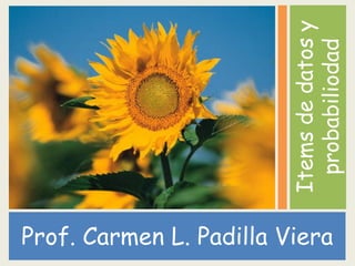 Prof. Carmen L. Padilla Viera
Itemsdedatosy
probabiliodad
 