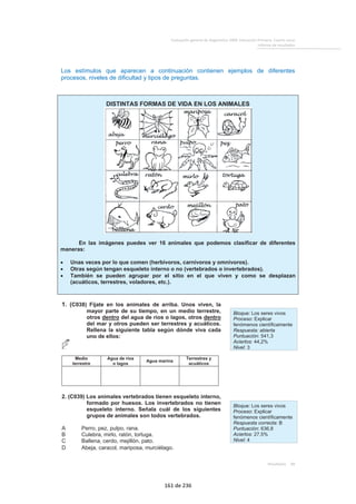 Extracto de ítems liberados contenidos 
en el informe 
Ítems aplicados en 6º Educación Primaria 
Publicación completa en el INEE 
105 de 236 
 