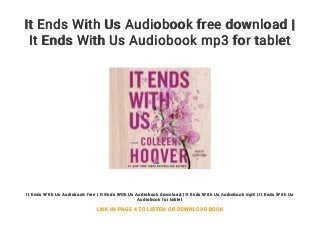 audio book it ends with us audio book it ends with us