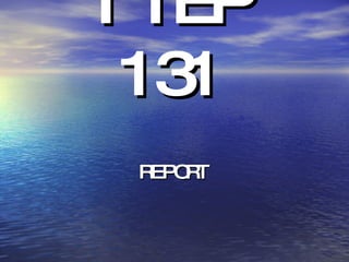 ITEP 131 REPORT 