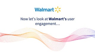Now let’s look at Walmart’s user
engagement…
 