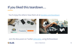 You’ll enjoy the others! View them all at iterable.com/teardown
Join the discussion on Twitter @Iterable, using #UEteardow...