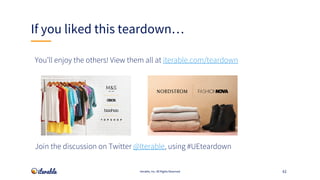You’ll enjoy the others! View them all at iterable.com/teardown
Join the discussion on Twitter @Iterable, using #UEteardow...