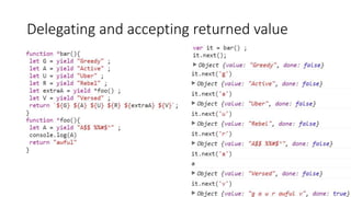 Delegating and accepting returned value
 