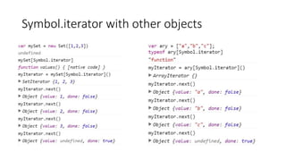 Symbol.iterator with other objects
 