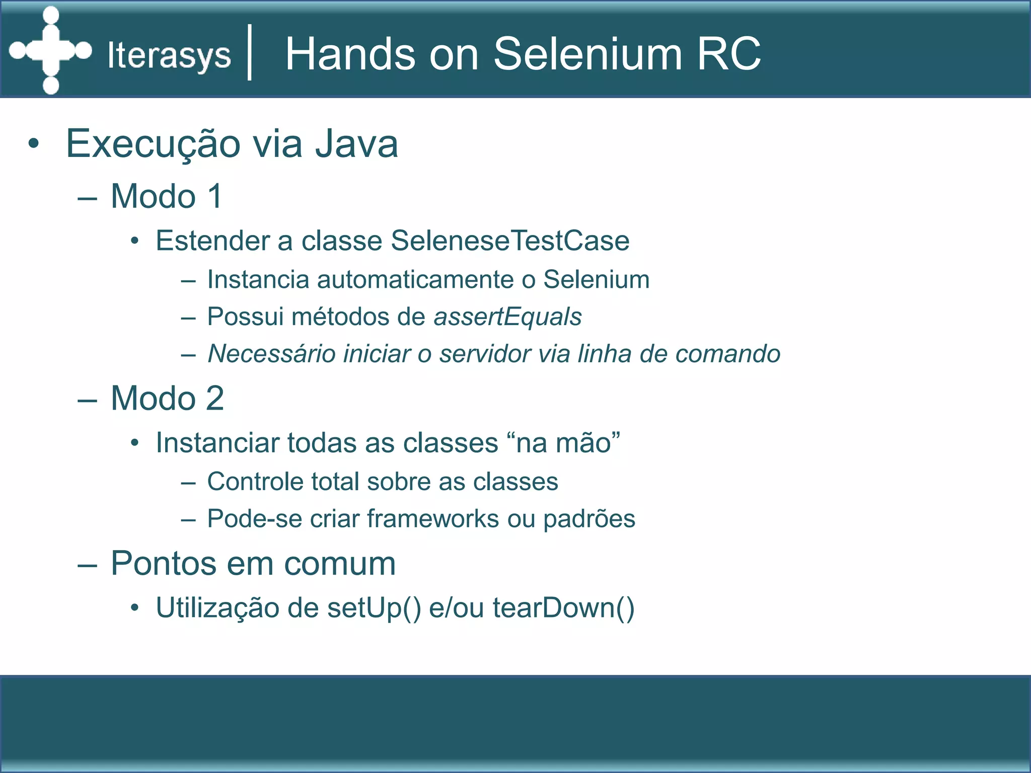 Como trabalhar com Selenium???