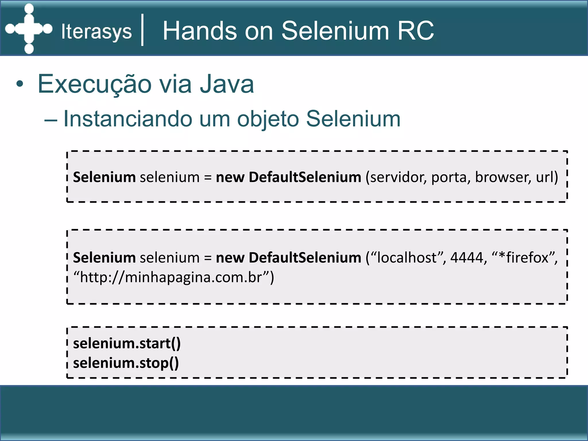 Como trabalhar com Selenium???