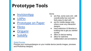Iterate quickly with a prototype you can test | PPT
