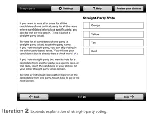 Iteration 2 Expands explanation of straight-party voting.
 