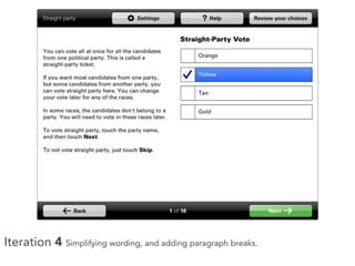 Iteration 4 Simplifying wording, and adding paragraph breaks.
 