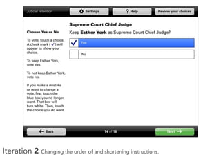 Iteration 2 Changing the order of and shortening instructions.
 